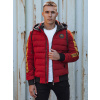 Červená pánska zimná prešívaná bunda s kapucňou TX4866 M