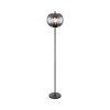 Stojaca lampa Globo 15345S Blacky E27 60 W čierna, dymové sklo