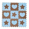 SUN TA TOYS Penové puzzle Hviezdy a srdcia modré S4 (30x30)