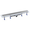 Polysan KLAVER sprchový kanálik s nerezovým roštom, superflow, DN50, 910x122x65 mm SPH 73741