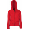 F.O.L. | Premium Lady-Fit Hooded Jacket, Dámska mikina s kapucňou, červená, L
