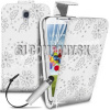 Kožený obal Samsung Galaxy S IV – Diamond Flip – biela