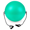 Spokey 65 cm odtiene zelenej (Gymnastická fitness lopta s expandérmi 65 cm)