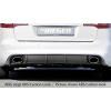 Rieger vložka zadného nárazníka pre Audi A6 4F avant, sedan po faceliftu, plast ABS lakovaný do čiernej lesklej farby, pre športové koncovky na oboch stranách 140x90 mm