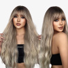 Parochňa zo syntetických vlasov chladná blond LC1012-1