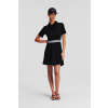 ŠATY KARL LAGERFELD LOGO TAPE SHIRT DRESS BLACK