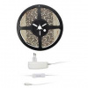 LED pásik Solight LED svetelný pás s testrom 5m, sada s 12V adaptérom, 4,8Wm, IP65, studená biela