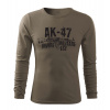 DRAGOWA Fit-T tričko s dlhým rukávom Seneca AK-47, olivová 160g/m2 - L