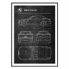 BMW E46 M3 plagát Retro Poster patent diagram (BMW E46 M3 plagát Retro Poster patent diagram)