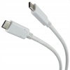 PremiumCord kábel USB 3.2 konektor C/male - USB 3.2 C/male, biely, 1m