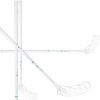 Unihoc UNILITE PRO 27 white CLASSIC biela, Pravá (pravá ruka dole), 104cm (=114cm)