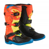 boty TECH 3S YOUTH, ALPINESTARS, dětské (oranžová fluo/modrá/žlutá fluo/černá) 2025 38