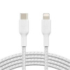 Belkin BOOST CHARGE™ Lightning/USB-C kabel, 1m, bílý - odolný