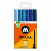 Akrylové Popisovače Molotow - One4All 127HS Blue Set - Modrá sada 6 ks