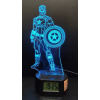 3Dmix 3DL-BTB034 – 3D LED nočná lampa - Kapitán Amerika (Captain America) (Bluetooth reproduktor - farba biela)
