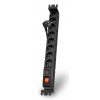 Acar S8 FA Rack 5m kabel, 8 zásuvek, přepěťová ochrana, do racku, černá ppacars8-5rack