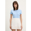 Tommy Jeans basic tričko dámske bavlnené s elastanom DW0DW17383 modrá XL