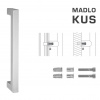 MP KOVANIE FT - MADLO K02K 25x25 mm UN Povrch: BN - brúsená nerez, Prevedenie: kus, Dĺžka: Dĺžka 925 mm / Rozteč 900 mm