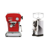 Ascaso Dream ONE, Love Red + Eureka Mignon Turbo, CR chrome