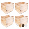 4 x Drevená debnička prírodná krabica truhlica 33x33x37 do regálu Kallax