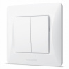 Dvojpólový vypínač svetla biely Videx