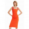 Dámské šaty DESIGUAL LOGO 7029 ORANGE velikost S