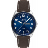 LAVVU Oceľové pánske hodinky BERGEN Blue / Top Grain Leather so svietiacimi číslami