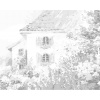 ZUTY Bodkovanie - DOM V KVETINOVEJ ZÁHRADE Rámovanie: vypnuté plátno na rám, Rozmer: 40x50 cm