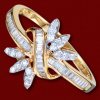 Silver.ag Prsteň zlatý, diamanty, zásnubný, kvietok R3084