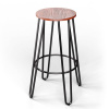 Blumfeldt Bistro stolička Hamilton 1 ks. Drevený oceľový rám Ø 33 cm (GDM20-M508-30)