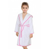 Bellatex Froté župan - bílý s růžovou stuhou - vel. 5 - 7 let