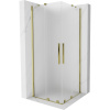 Mexen Velar Duo posuvná sprchová kabína 80 x 80 cm, mráz, zlato - 871-080-080-32-50