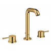 Grohe Essence Umývadlová batéria s výpusťou, 3-otvorová inštalácia, Cool Sunrise 20296GL1-GR