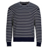 Tommy Hilfiger Svetre BRETON STRUCTURE CREW NECK Námornícka modrá