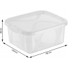 2. akosť - Úložný box, transparentná krabica s vekom, Rotho LONA, 20x17x9 (2l)