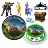 DIGITÁLNA TLAČ Jedlý obrázok na tortu FORTNITE HRA POSTAVY + DARČEK TEXT 4