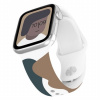 AppleKing silikónový remienok s abstraktným vzorom pre Apple Watch Ultra 49mm / 46mm / 45mm / 44mm / 42mm - modro-hnedý - možnosť vrátiť tovar ZADARMO do 30tich dní