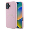 Zadný kryt Guess PU Grained Classic Logo MagSafe pre iPhone 16 Pink