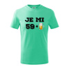 Je mi 60 pivo - Tričko detské bavlnené - 134 cm/8 rokov ( Mätová )