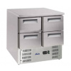 Chladiaci stôl so 4 zásuvkami a spodným agregátom, Arktic, Chladiaci stôl so 4 zásuvkami, 247L, 900x700x(H)850mm