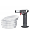 KÜCHENPROFI Eco – súprava na creme brulee 5 ks horák + 4 porcelánové misky