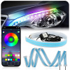 PRUŽNÉ LED PÁSY RGB PRE REFLEKTORY SVETLA DRL OVLÁDANÉ APLIKÁCIOU