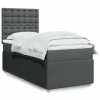 vidaXL Boxspring posteľ s matracom tmavosivá 90x200 cm látka 3294254