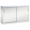 Kancelárska skriňa Acurado - Sideboard, posuvné dvere, 1600 x 400 x 1000 mm, bledosivá