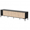 Cama Meble Tv stolík MERCI 200, čierny mat/viking oak