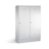 Skriňa na šaty Cabo, 4 diely, š 1190, h 500, v 1800 mm, podstavec, sivá, 2krídlové dvere