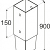 Trebor Pätka stĺpiku špicatá 101x900x150mm PSG 100/900