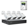 Súprava PNI House IPMAX POE 3LR Video Surveillance Kit, NVR so 4 portami POE, ONVIF a 4 kamerami s 3MP IP, vonkajšie, napájanie cez Ethernet, detekcia čipu, detekcia pohybu, 4 káble, napájanie, 1 TB H