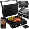 Kontaktný, panini, skladací elektrický gril Kraft&Dele GRILL OPIEKACZ TOSTER ELEKTRYCZNY DO KANAPEK 2400 W čierny 2200 W