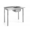 HENDI Vstupný stôl k umývačke s drezom, skrutkovaný, ľavý, 1000x600x850 mm | HENDI, 811917